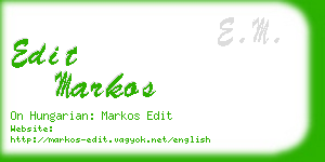 edit markos business card